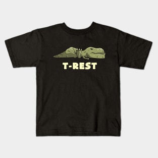 T-Rest Lazy Funny Dinosaur Gift Kids T-Shirt